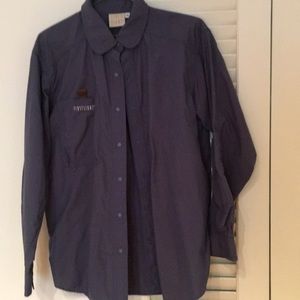Rip stop nylon campshirt with snap closures